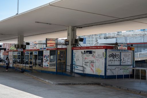 A Sants Estacio Barcelona bus station
