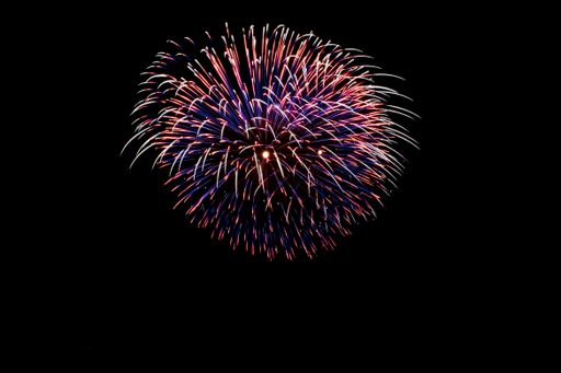 Traditional colorful fireworks during the village festa of the village of Hal Safi in Malta, to celebrate the feast of St Paul in August 2023