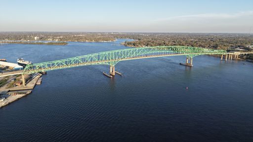 The Hart Bridge over St. Johns River, Jacksonville