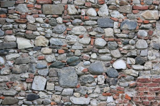A closeup shot of colorful stoned wall