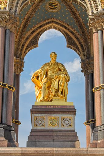 The Prince Albert Memorial near Kensington Gardens in London, UK