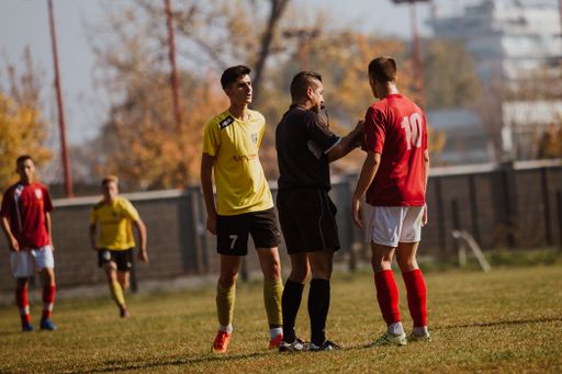A football match at Jedinstvo in Brcko, Bosnia and Herzegovina