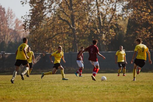 A football match at Jedinstvo in Brcko, Bosnia and Herzegovina