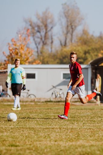 A football match at Jedinstvo in Brcko, Bosnia and Herzegovina