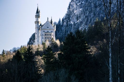 The Neuschwanstein Castle in Schwangau, Germany
