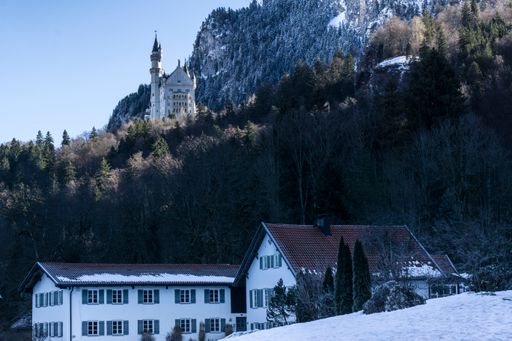 The Neuschwanstein Castle in Schwangau, Germany