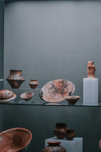 Items in the Moldavia's History Museum, Palace of Culture in Iasi, Romania: items used by the Cucuteni, the oldest known European civilisation