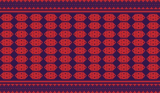 A seamless pattern of abstract geometric shapes