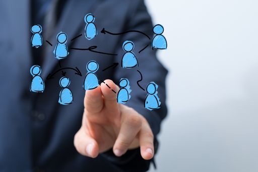 group of people talking in social network