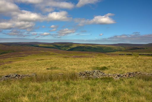 A beautiful shot of the hills in the Peak District National Park in Buxton, UK