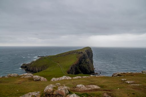 A beautiful shot of the isle of Skye, Portree, Scotland
