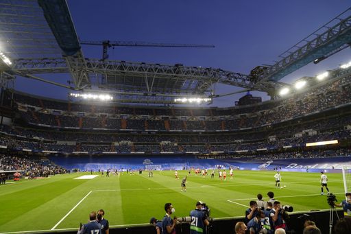 The players during Real Madrid vs. Celta Vigo match in Real Madrid stadium