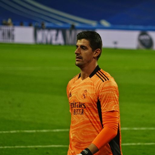 A player during Real Madrid vs. Celta Vigo match in Real Madrid stadium