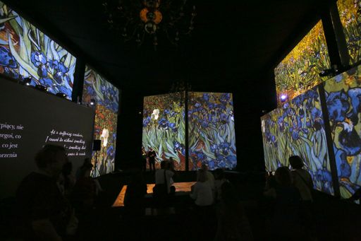 The exhibition Van Gogh Alive in Krakow, Poland