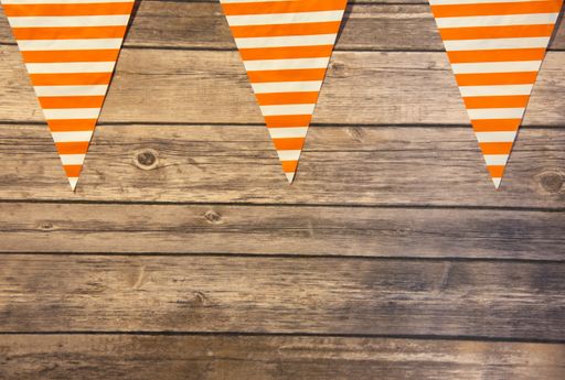 A Halloween decoration with a wooden background. Halloween concept, copy space.
