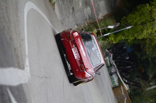 An Italian classic car Alfa Romeo GT Junior in Pesaro, Italy