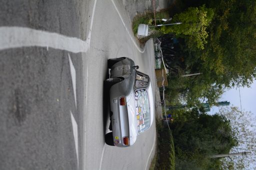 An Italian classic car Alfa Romeo GT Junior in Pesaro, Italy