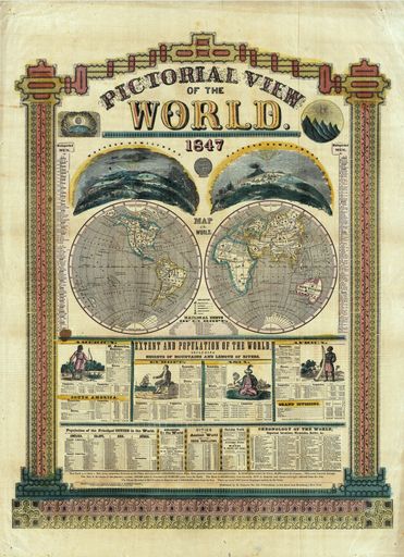 A closeup shot of vintage maps of the 18-19th century on an old rusty paper