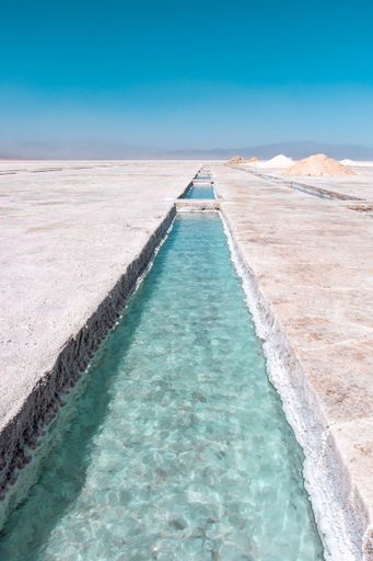 A view of the Great Salt Flats (Salinas Grandes) located in the northwest part of Argentina