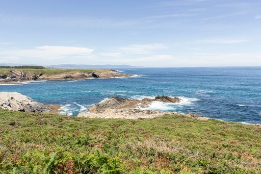 The views of the city of Lugo, from the coastline in the town of Ribadeo