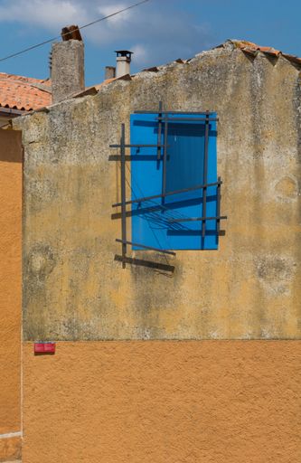 The old houses of the village of Aggius in Sardinia