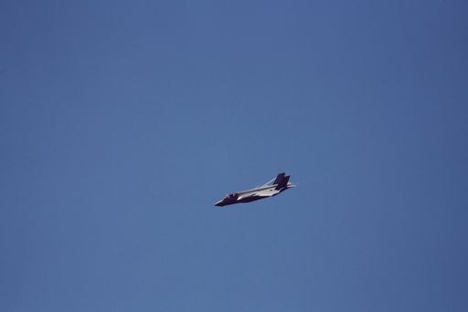 A closeup shot of a military transport aircraft up in the sky at the 2021 Toronto Airshow, Canada