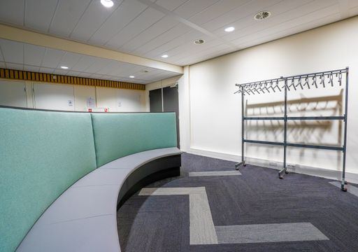 An interior of the office closet room with modern design
