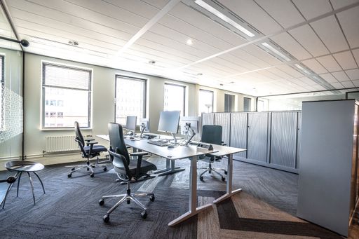 A beautiful shot of the interior of working space in a modern office