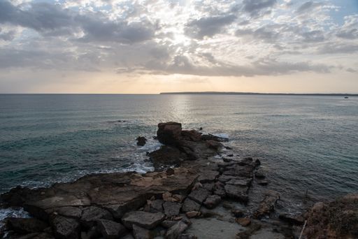 The Wonderful Sunset in Calo d es Mort on the island of Formentera in Spain