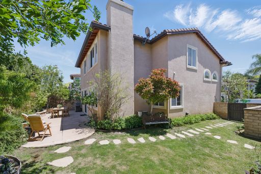 Stylish interior and exterior of a modern suburban California home with bright rooms, open layout, and mountain views.