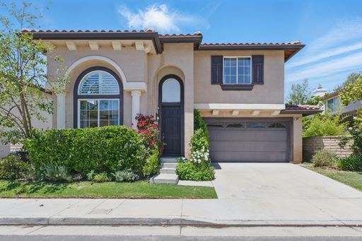 Stylish interior and exterior of a modern suburban California home with bright rooms, open layout, and mountain views.
