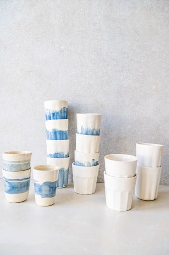 Selection of handmade ceramic cups