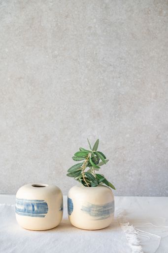Selection of handmade ceramic pieces and vases