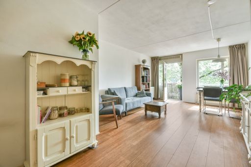 A beautiful living room with a modern interior
