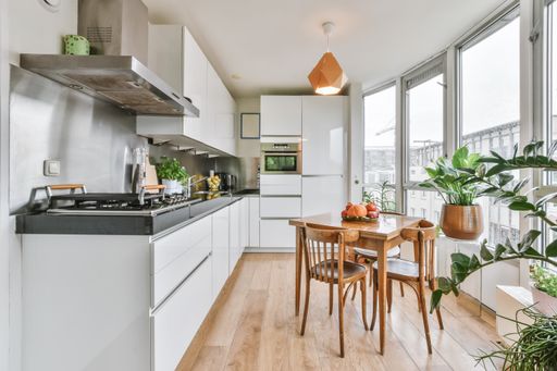 A beautiful kitchen with a modern interior