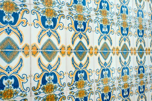 A traditional colorful Portuguese tile pattern