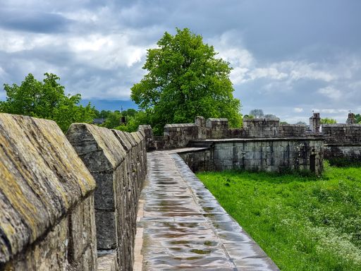 The York City walls drying off after a storm