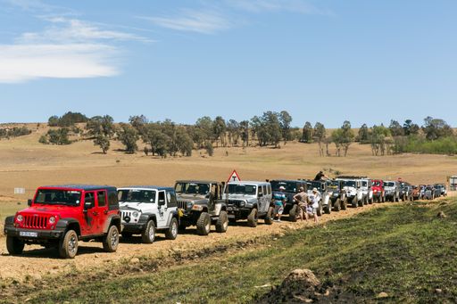 A Jeep owners club in Drakensberg Mountains