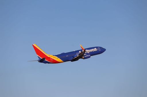 Southwest Airlines Boeing 737-800 takes off from San Jose airport heading to Phoenix