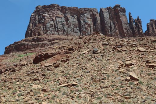 A beautiful landscape of rocky cliffs in a desert