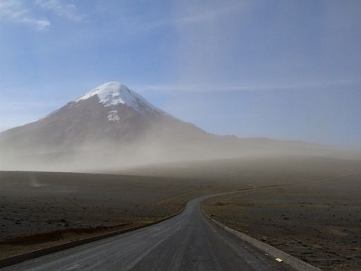 A sand storm near Mt. Chimborazo, Ecuador