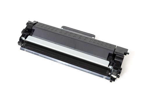 toner cartridge of a laser printer isolated on white background
