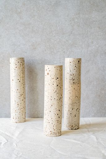 Selection of handmade ceramic pieces and vases