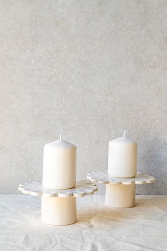 Selection of handmade ceramic pieces, vases, bowls, candleholders