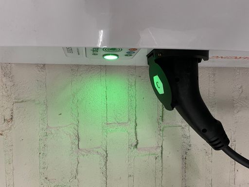 A charging cable station for electric cars