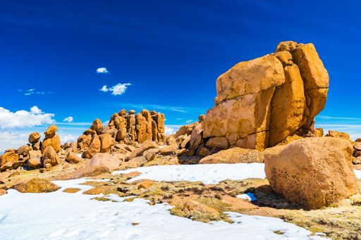 The rocky formations at Pikes Peak in Colorado Springs, Colorado