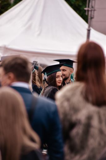 A festive graduation day at the University of Medicine and Pharmacy in Lasi, Romania