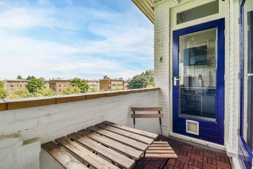 A cozy balcony in an apartment in Amsterdam, Netherlands
