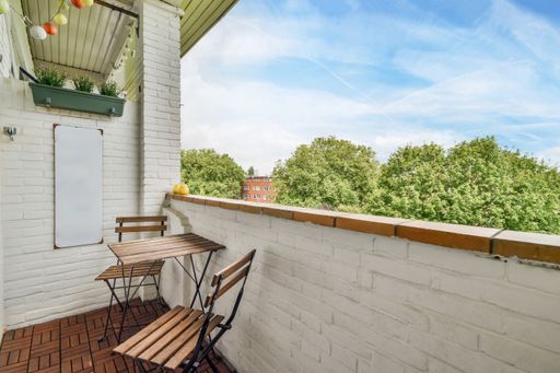 A cozy balcony in an apartment in Amsterdam, Netherlands