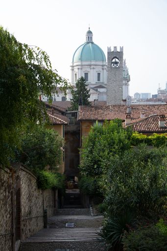 The Duomo Nuovo Cathedral at the Piazza Paolo square in Brescia, Italy